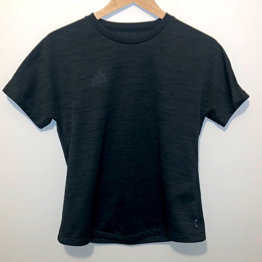 Adidas Tango Climalite Top Gray Soccer Short Sleeve Size M